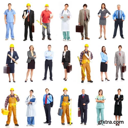 Amazing SS - People Various Professions On White Background, 25xJPGs