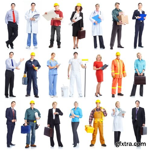 Amazing SS - People Various Professions On White Background, 25xJPGs