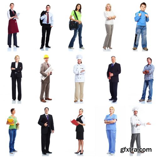 Amazing SS - People Various Professions On White Background, 25xJPGs