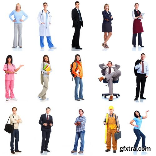 Amazing SS - People Various Professions On White Background, 25xJPGs