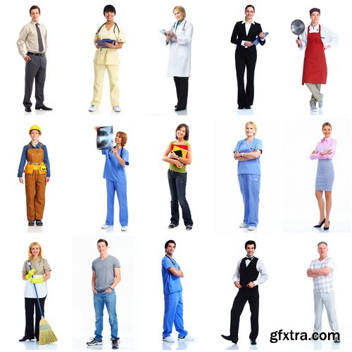 Amazing SS - People Various Professions On White Background, 25xJPGs