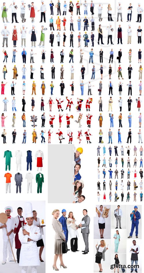 Amazing SS - People Various Professions On White Background, 25xJPGs