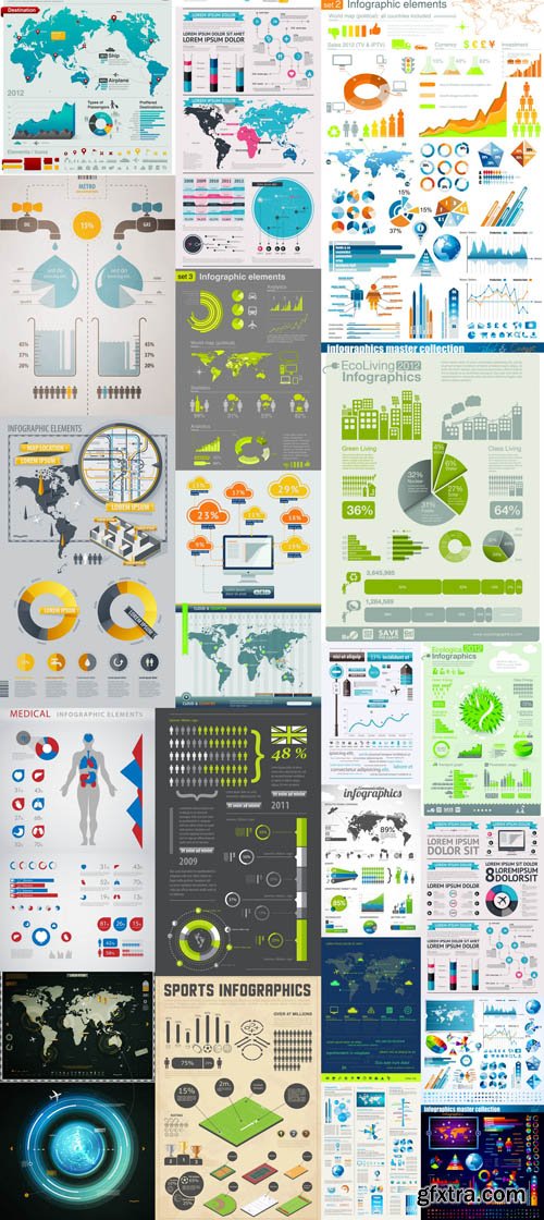 Infographics Elements - 25 EPS