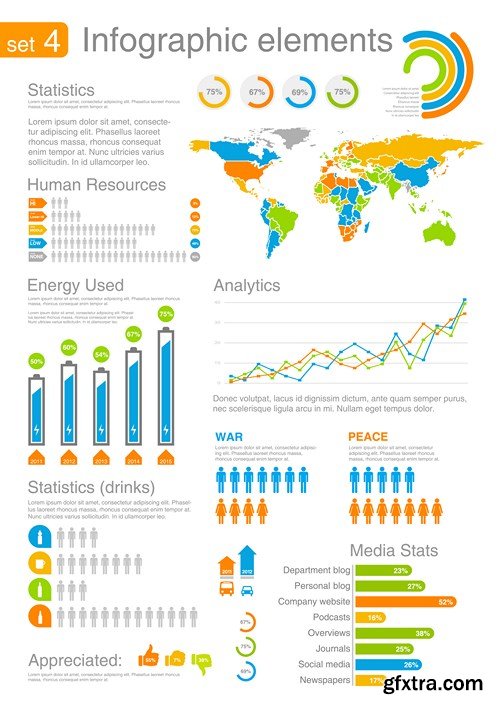 Infographics Elements - 25 EPS