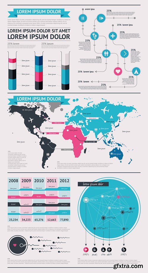 Infographics Elements - 25 EPS