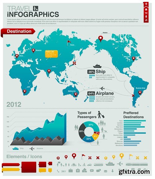 Infographics Elements - 25 EPS