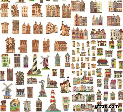 Animated Buildings, 25xEPS