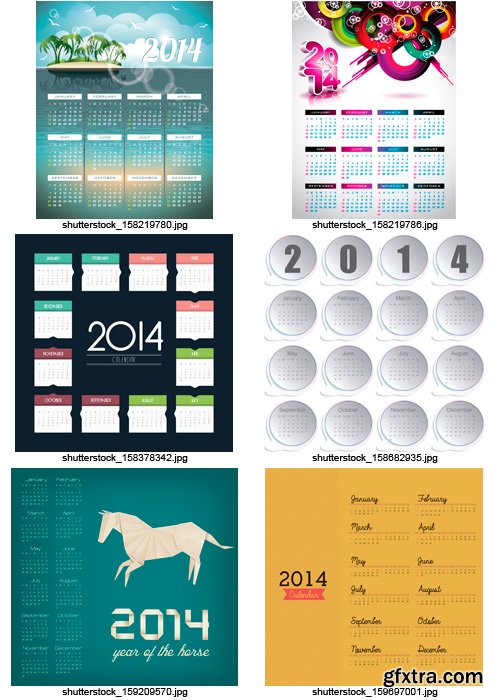 Amazing SS - Calendars for 2014 (vol.6), 25xEPS