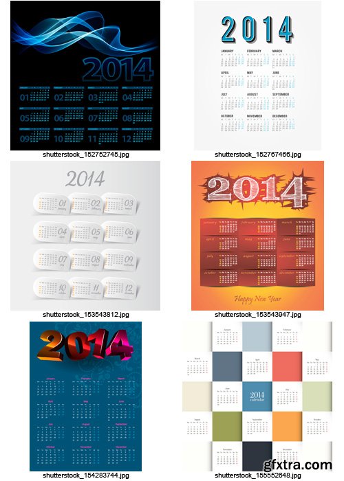 Amazing SS - Calendars for 2014 (vol.6), 25xEPS