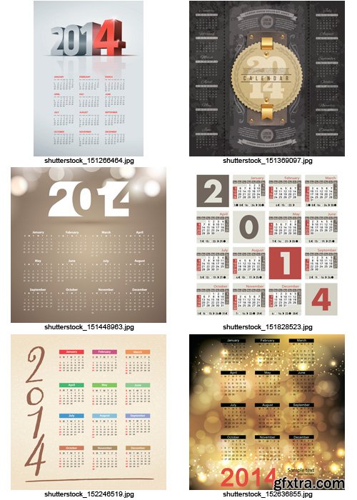 Amazing SS - Calendars for 2014 (vol.6), 25xEPS