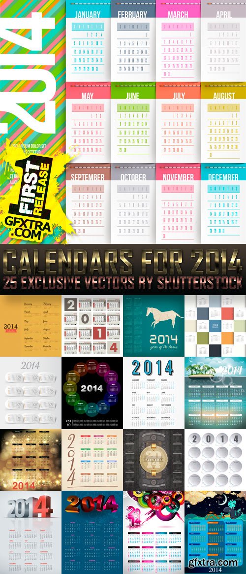 Amazing SS - Calendars for 2014 (vol.6), 25xEPS