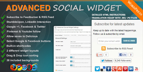 CodeСanyon - Advanced Social Widget v3.5.1