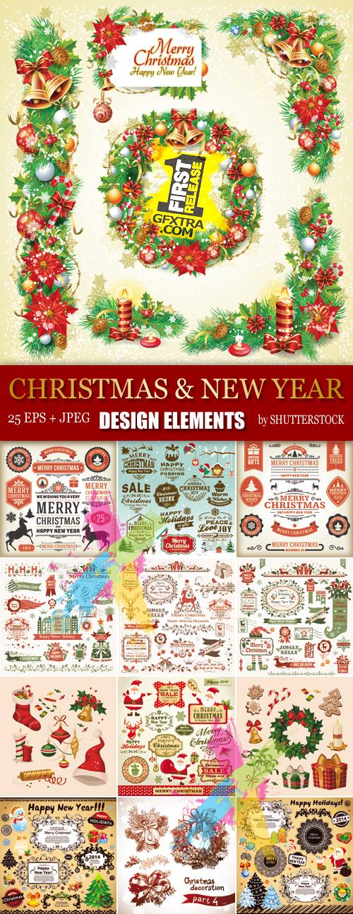 Stock Vector - Christmas & New Year Design Elements