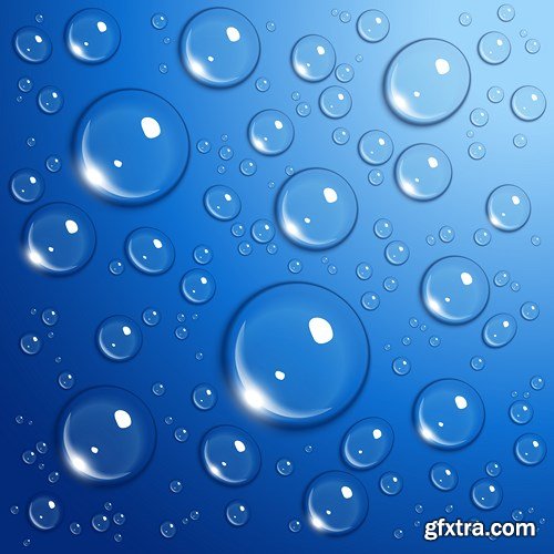 Water and Drops - 20 JPEG, 2 EPS, 2 AI