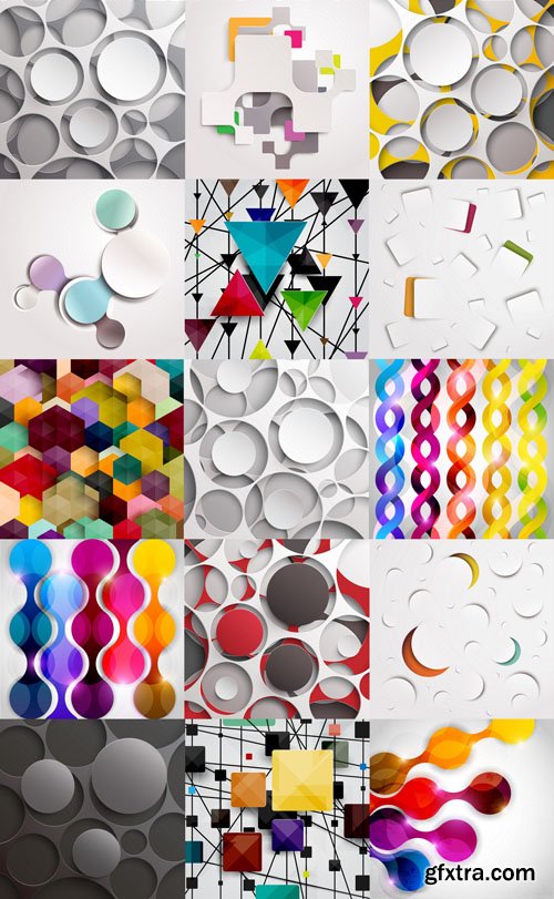 Collection of Vector Abstract Backgrounds Vol.44, 25xEPS