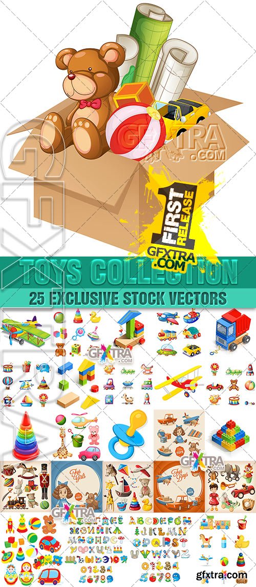 Collection toys - Vector, 25xEPSs