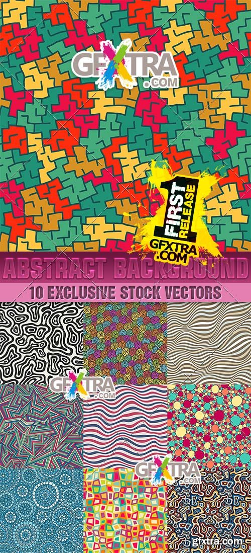 Colored in abstract style backgrounds 6, Vector