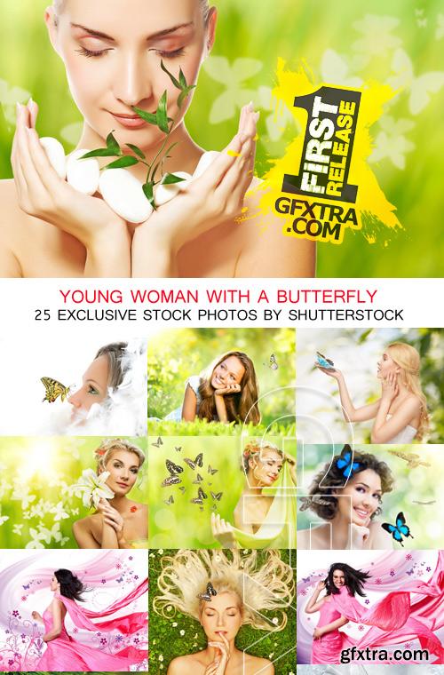 Young Woman with a Butterfly, 25xJPGs