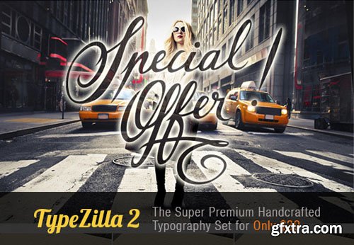 TypeZilla 2: Super Premium Handcrafted Typography Set + Bonus