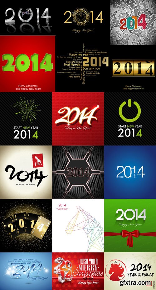 New Year of the Horse 2014 vol.2, 25xEPS, AI