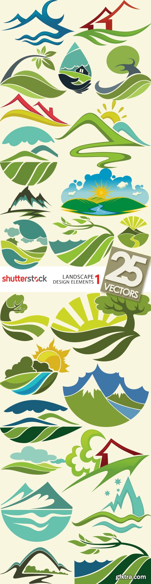 Landscape Design Elements I, 25xEPS