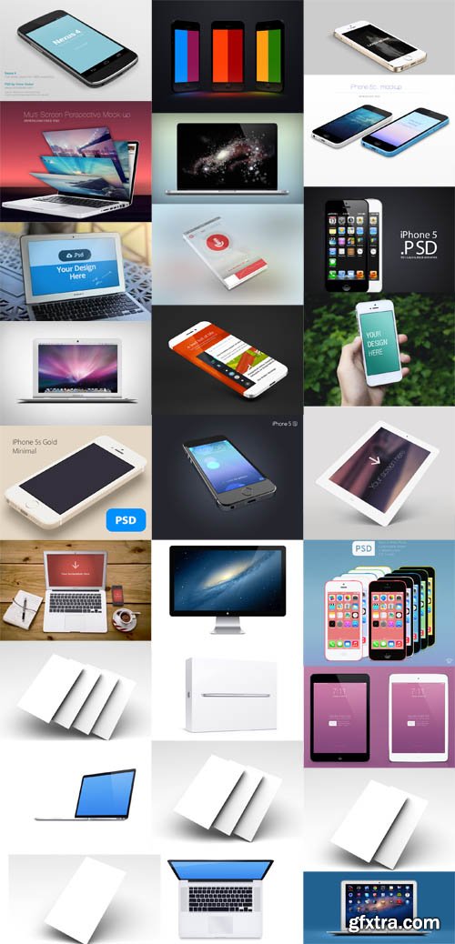 Apple Iphone IPad Macbook Mock Up Templates