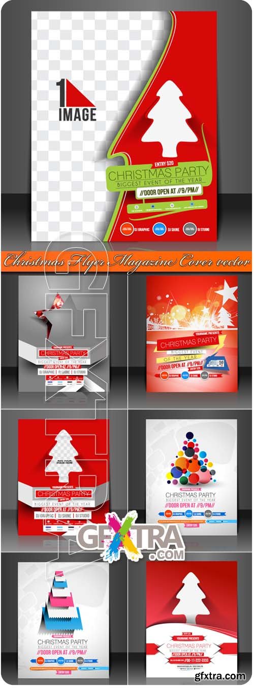 2014 Christmas Flyer Magazine Cover vector