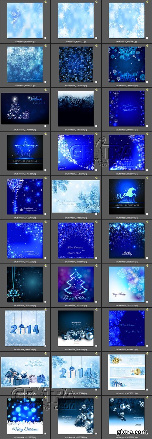 Stock Vector - Blue Christmas Backgrounds