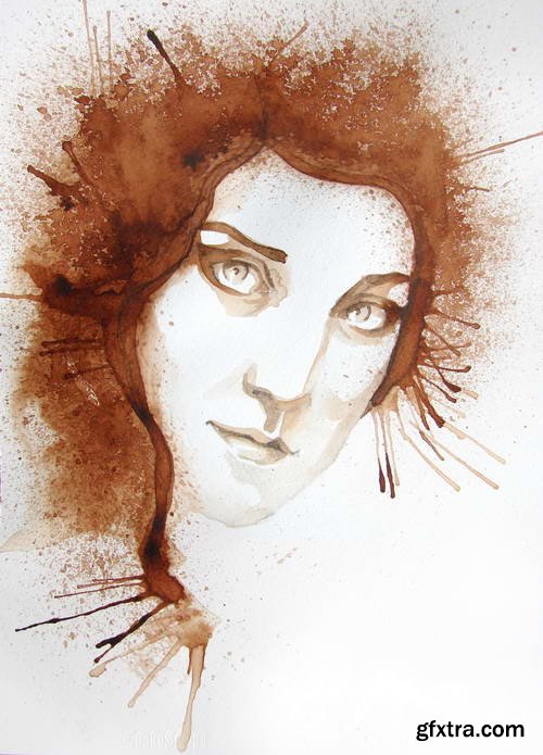 Watercolor Portraits of Girls 25xJPG