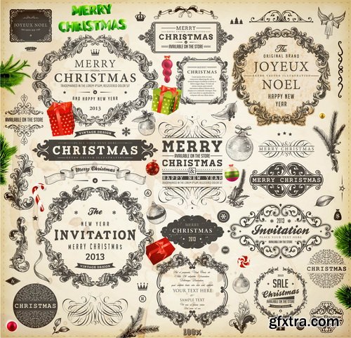 Amazing SS - Typography Christmas 2, 25xEPS