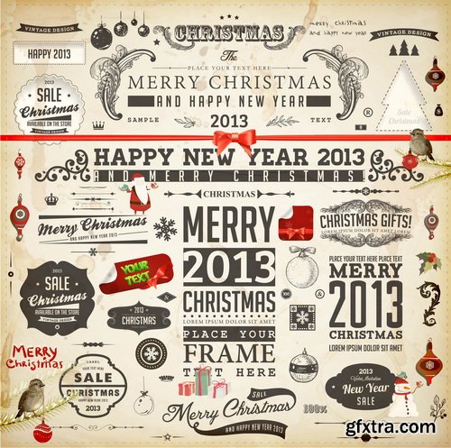 Amazing SS - Typography Christmas 2, 25xEPS