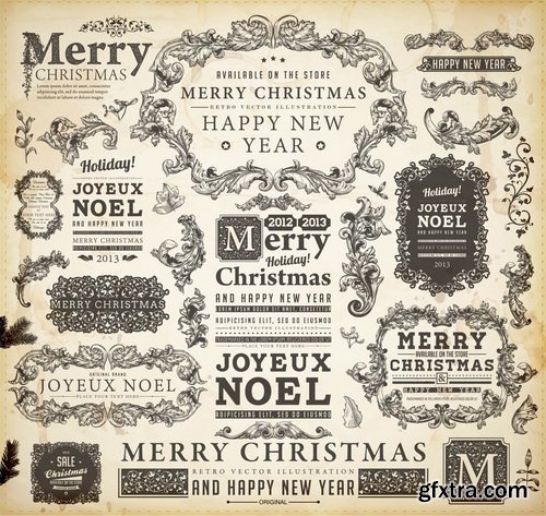 Amazing SS - Typography Christmas 2, 25xEPS