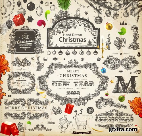 Amazing SS - Typography Christmas 2, 25xEPS