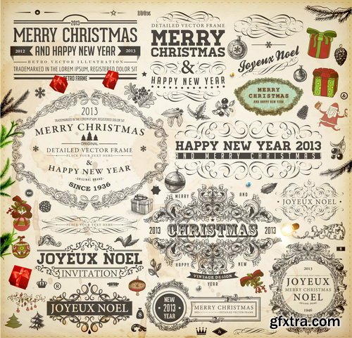 Amazing SS - Typography Christmas 2, 25xEPS