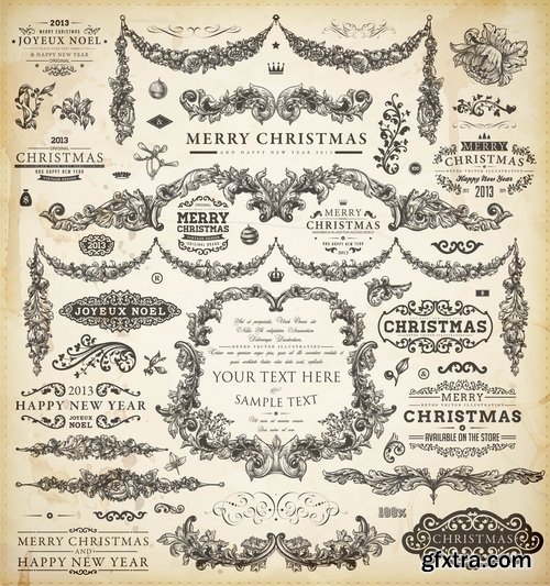 Amazing SS - Typography Christmas 2, 25xEPS