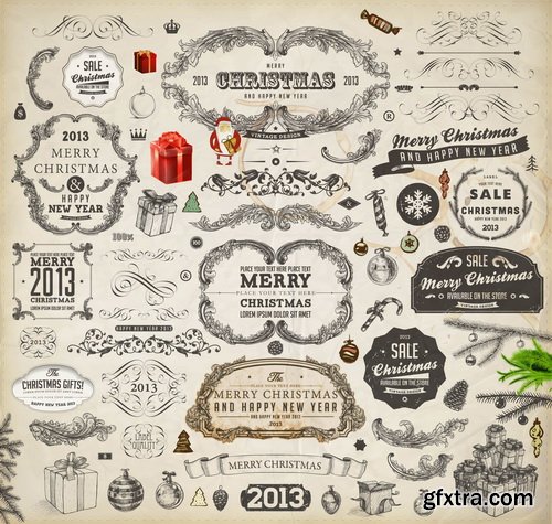 Amazing SS - Typography Christmas 2, 25xEPS