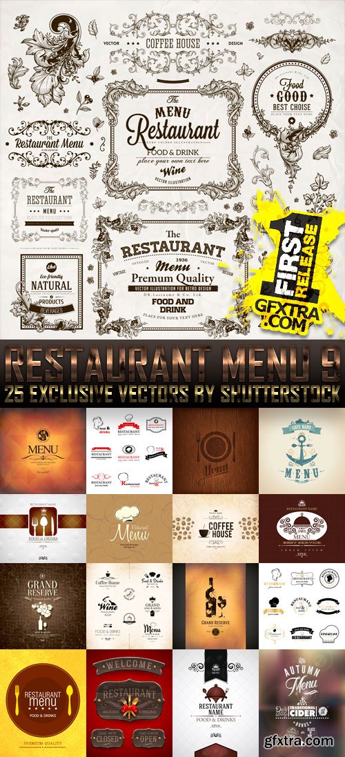 Amazing SS - Restaurant Menu 9, 25xEPS