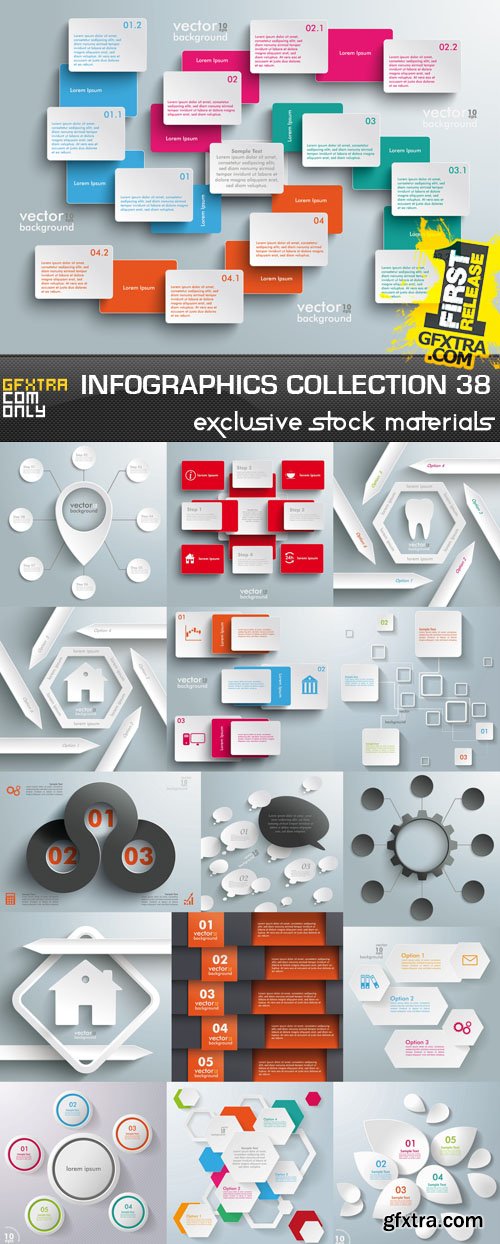 Collection of infographics vol.38, 25xEPS