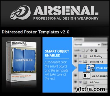 Gomedia Arsenal Distressed Poster Templates v2