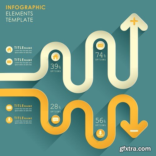 Collection of infographics vol.39, 25xEPS