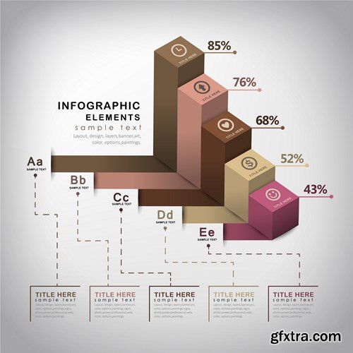 Collection of infographics vol.39, 25xEPS