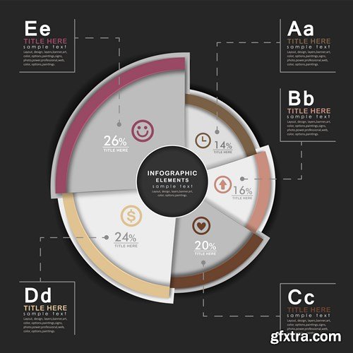 Collection of infographics vol.39, 25xEPS