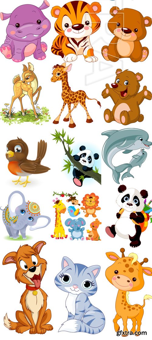 Amazing SS - Cartoon animals, 25xEPS