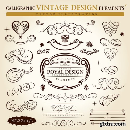 Amazing SS - Retro elements for a restaurant designs, 25xEPS