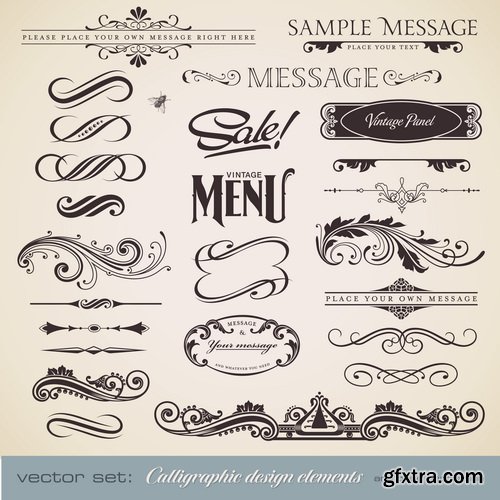 Amazing SS - Retro elements for a restaurant designs, 25xEPS