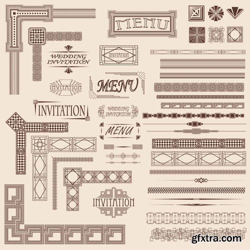 Amazing SS - Retro elements for a restaurant designs, 25xEPS