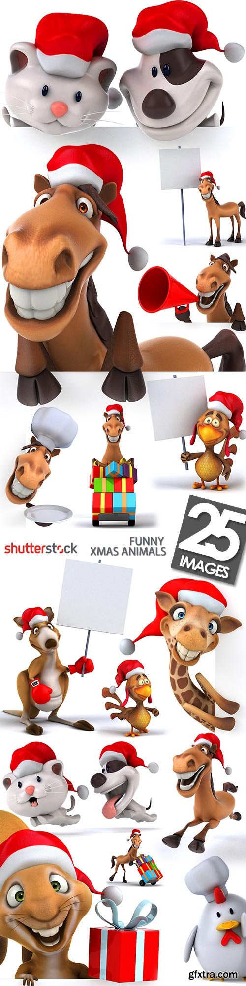 Funny Xmas Animal Renders 25xJPGs