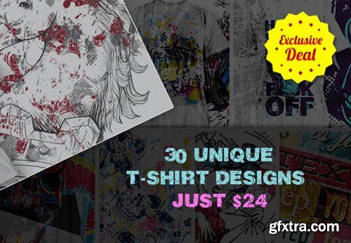 30 Unique T-Shirt Designs with an Extended License