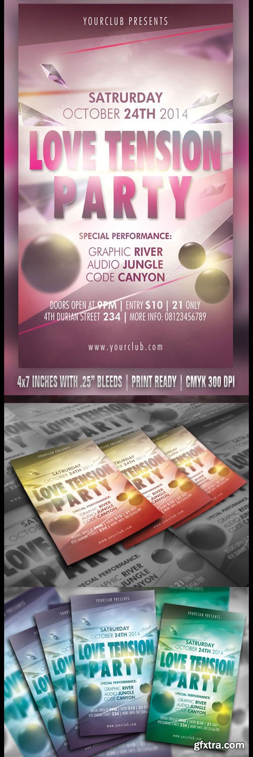 Love Tension Party Flyer Template