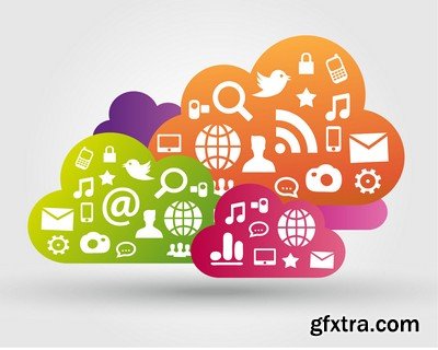 Cloud Services Mix - Vector and Jpeg